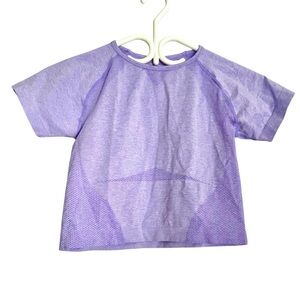 Raglan Sleeve Cropped Athletic Top in Lavender